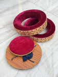 Purple Fibre Tabla Rings & Covers