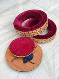 Purple Fibre Tabla Rings & Covers