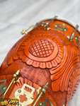 Indian Dholki | Orange Engraved |